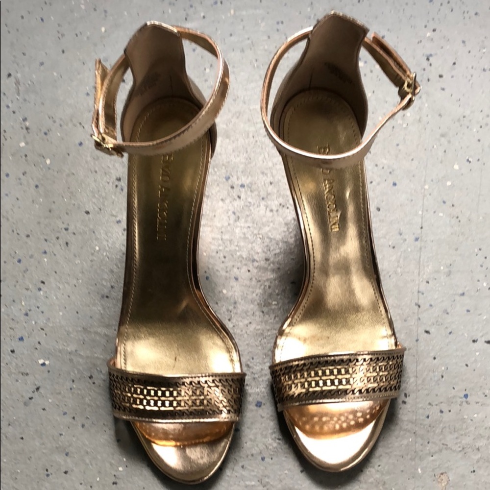 Enzo gold wedge sandals - great condition